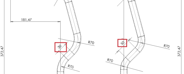 Progettazione di un tubo di curvatura