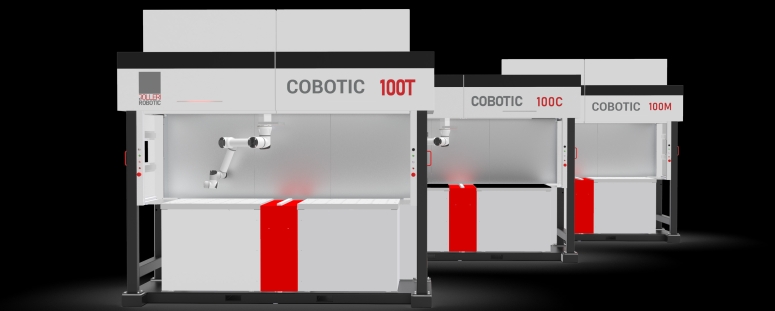 I robot collaborativi facilitano l’automazione  anche per le piccole e medie imprese.Le macchine della Serie COBOTIC100 sono il 