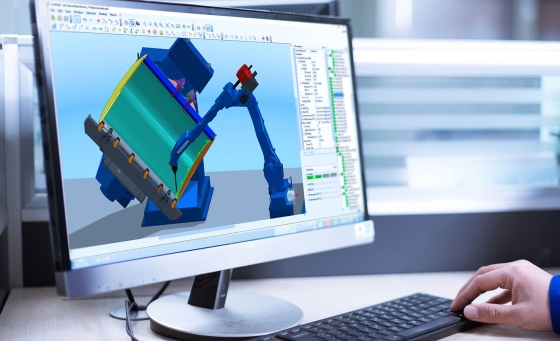 Almacam Weld, software di programmazione off-line per robot di saldatura. 